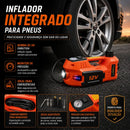 Kit Macaco Elétrico 4 em 1 — Compressor de Ar, Chave de Impacto 480 N.m, Lanterna LED e Macaco Hidráulico 5 Toneladas 12V