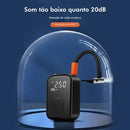 [EXCLUSIVO + FRETE GRÁTIS] Compressor de Ar Portátil 3 em 1 com Carregador Power Bank e Lanterna LED